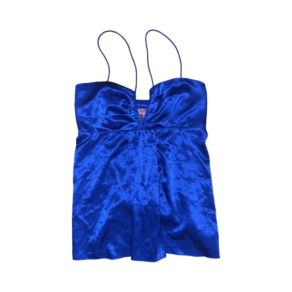 Satin Blue Camisole Top